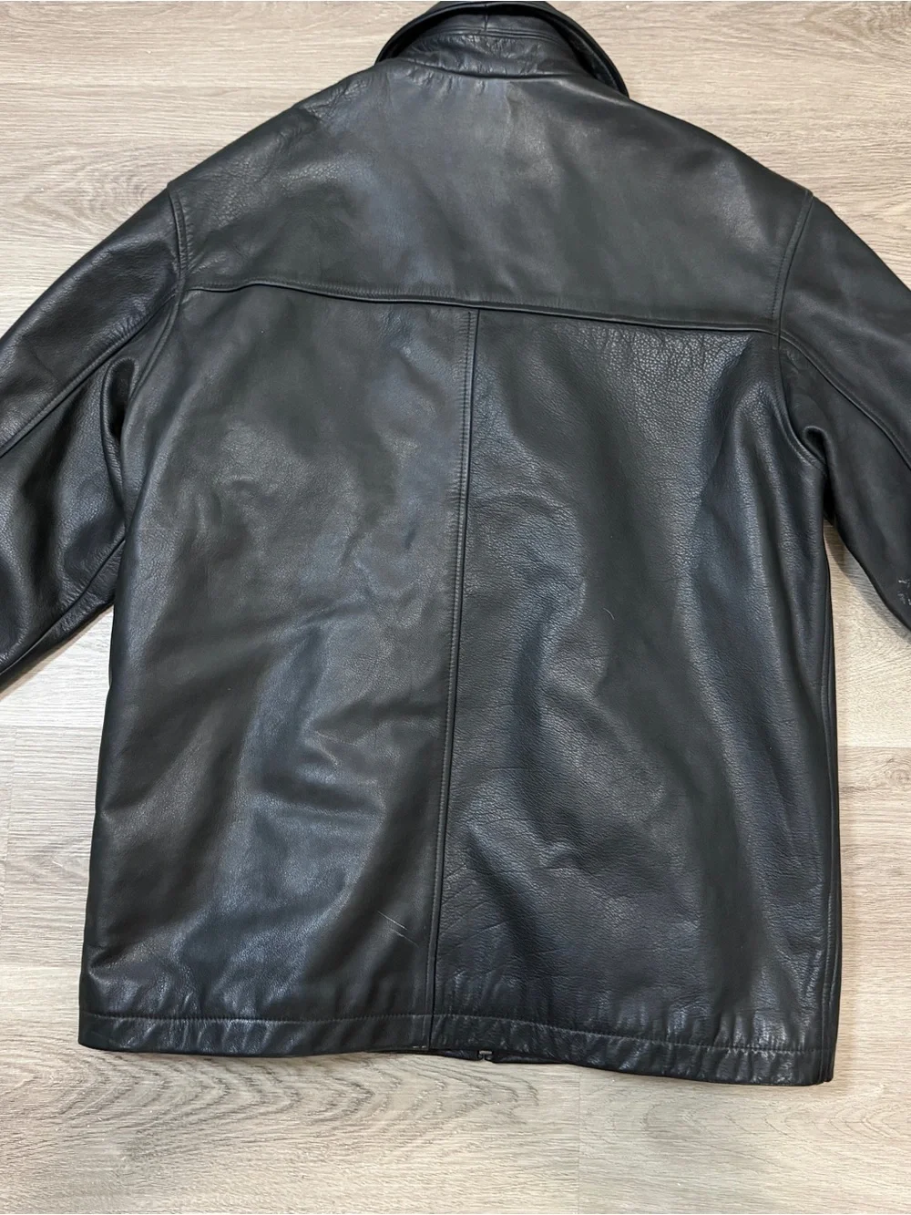 J. Crew Black Leather Bomber Jacket 100% Leather Size M